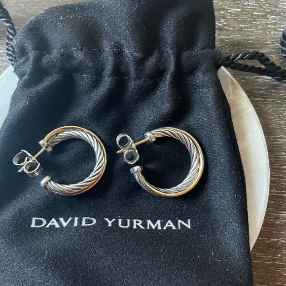 David Yurman Jewelry - David Yurman gold and silver crossover earrings 💕